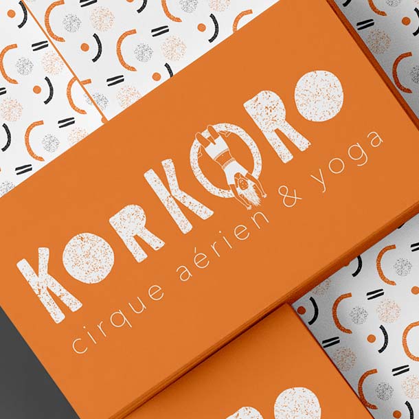 image miniature du logo reponsive du cirque aérien Korkoro - graphiste Toulouse